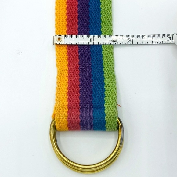 Vintage Rainbow Corded D-Ring Belt, S/M - Picture 11 of 11